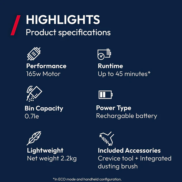 Cordless vacuum cleaner - HF1 PLUS - HF1P10H 001 - 39401059